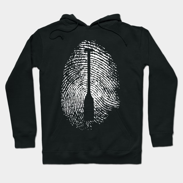 Paddle Fingerprint Paddling Watersports Passion Hoodie by Shirtbubble